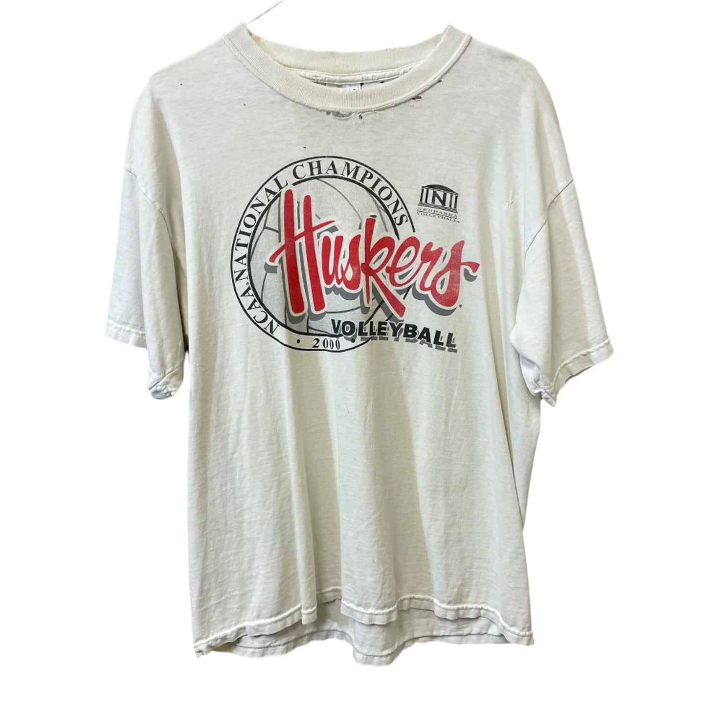 Vintage Nebraska Huskers Volleyball 2000 National Champions Shirt L