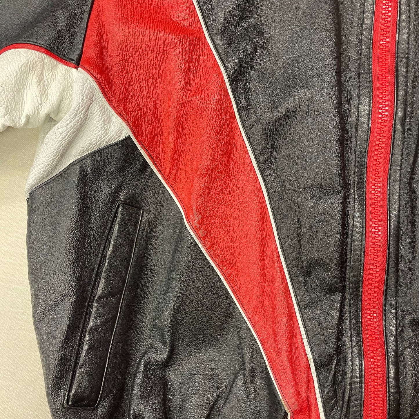 Vintage Nebraska Huskers Leather Jacket L