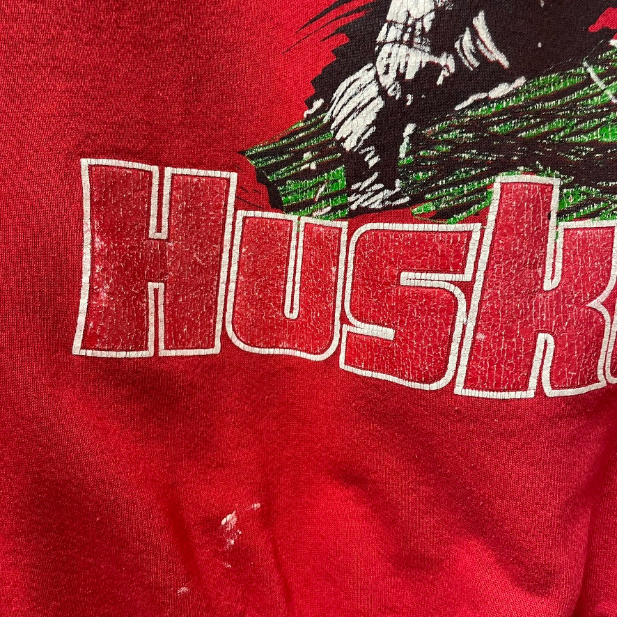 Vintage Nebraska Huskers Football Crewneck XL