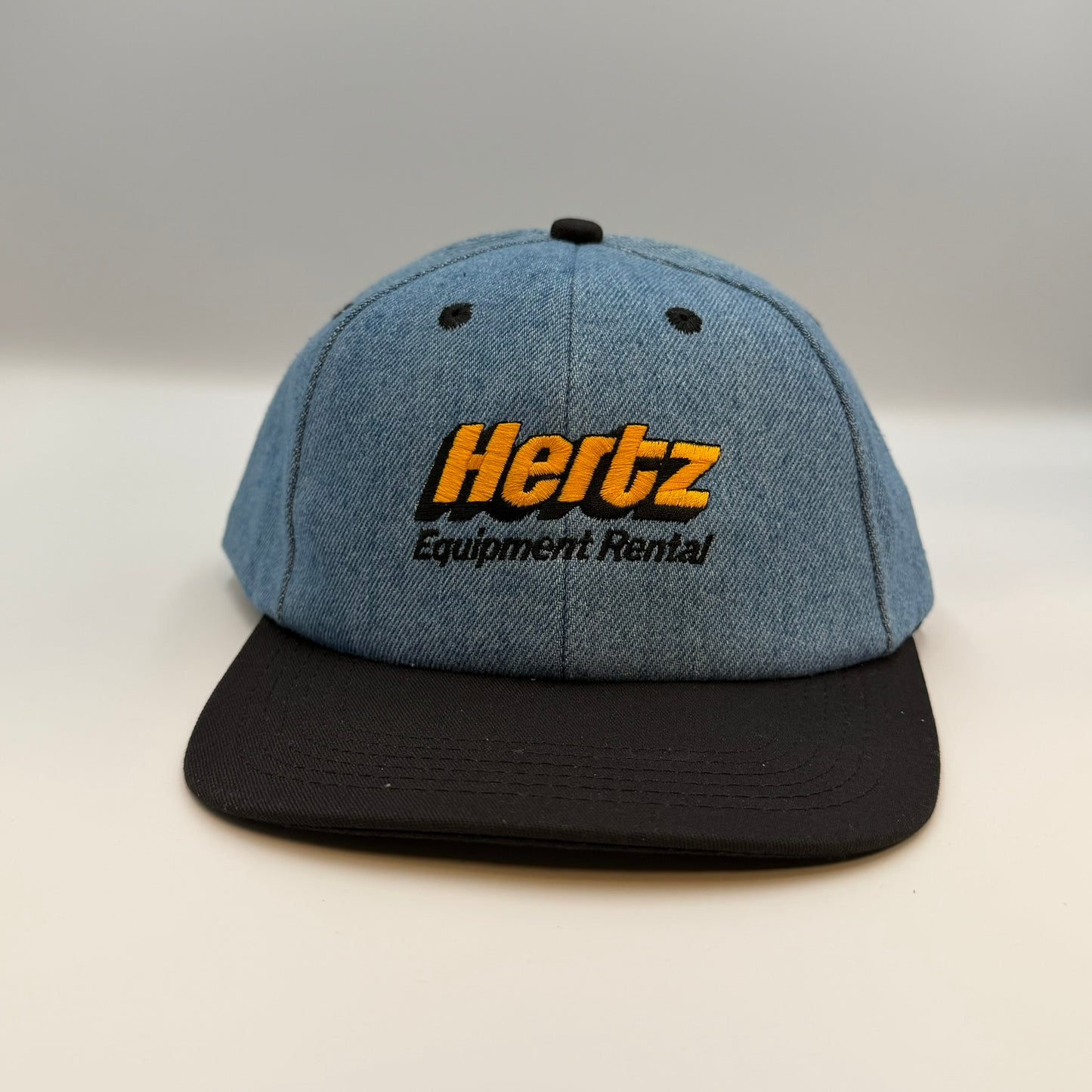 Vintage Hertz Equipment Rental Denim Snapback Hat