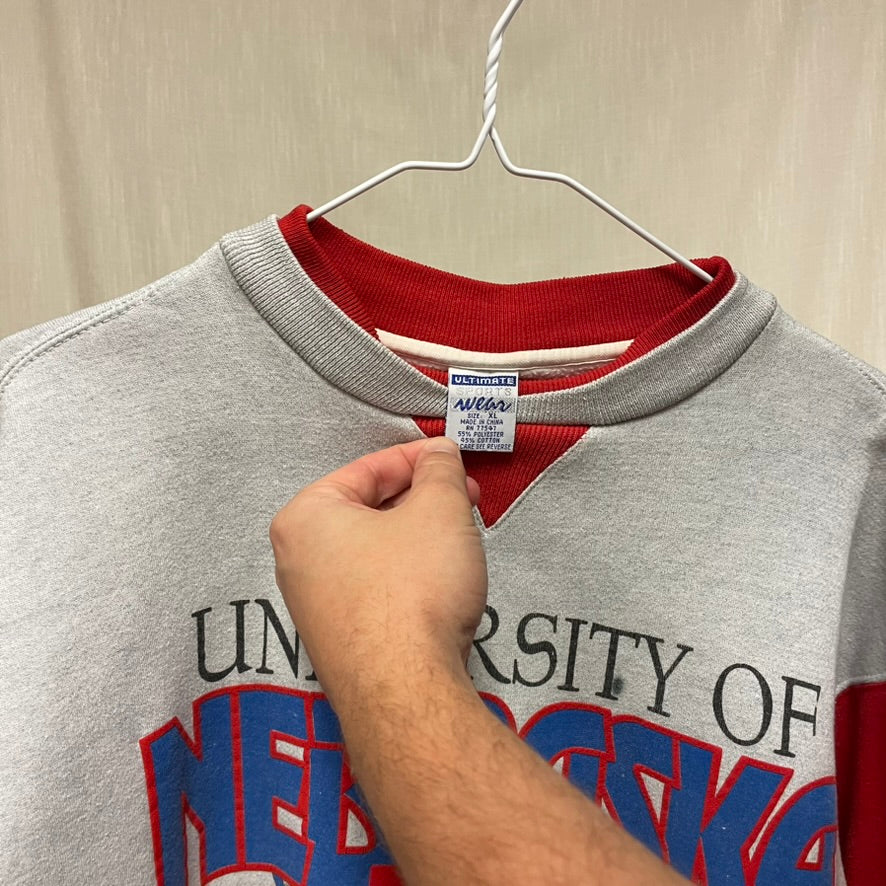 Vintage Nebraska Huskers Crewneck XL