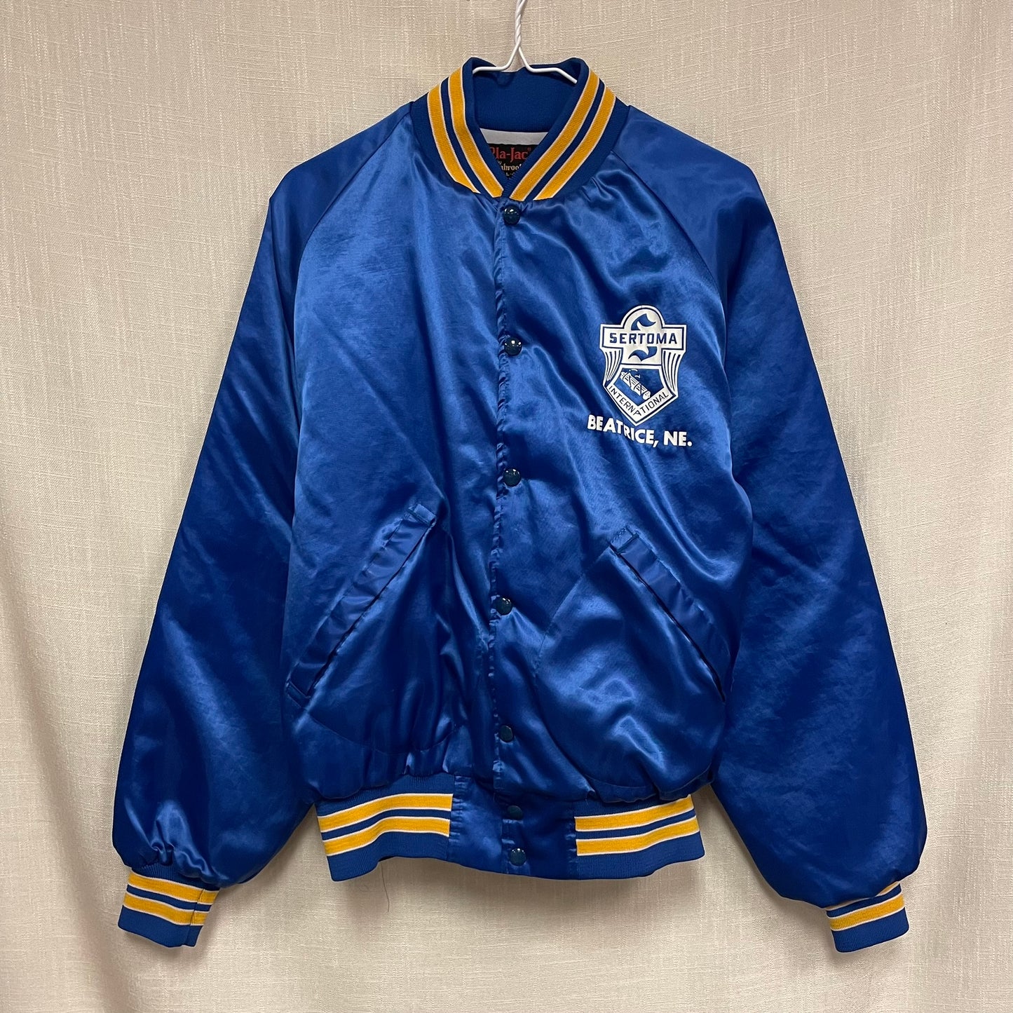 Vintage Sertoma International Beatrice, NE Satin Bomber Jacket L