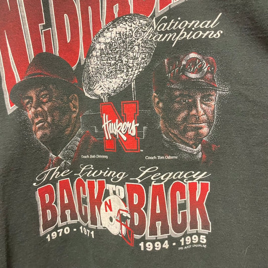 Vintage Nebraska Huskers 1994 1995 National Champions Shirt XL