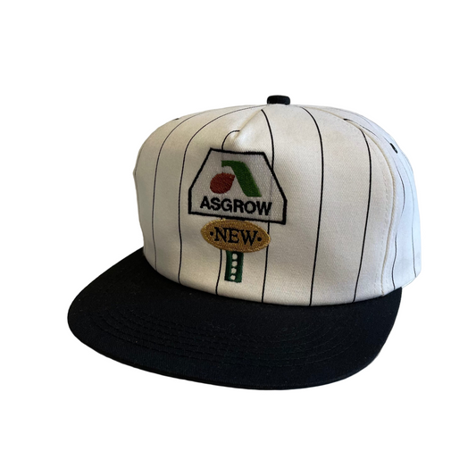 Vintage Asgrow Pinstripe Snapback Hat