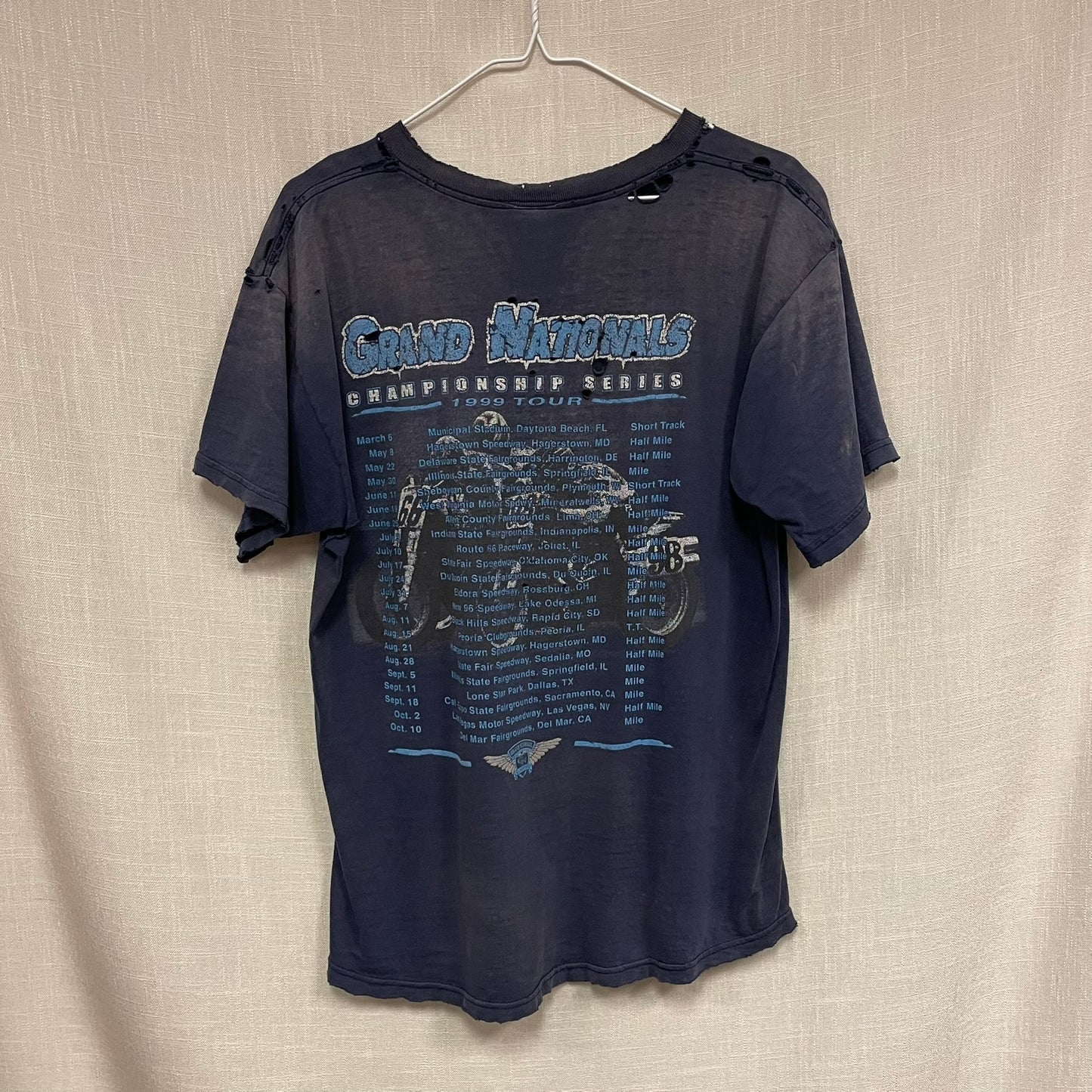 Vintage Indy Mile Grand Nationals Championship Series 1999 Tour Shirt L