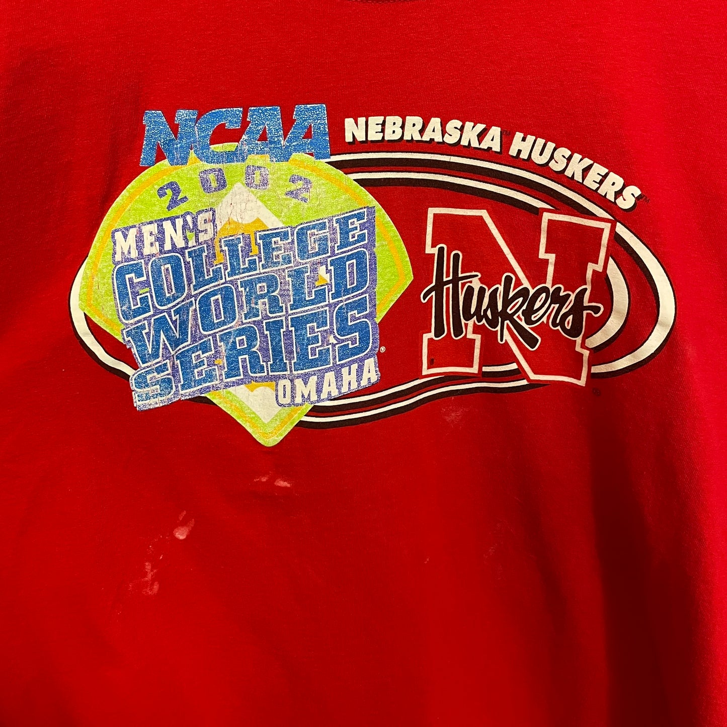 Vintage Nebraska Huskers Baseball 2002 College World Series Shirt XL