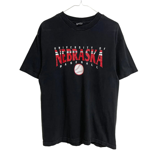 Vintage Nebraska Huskers Baseball Shirt L