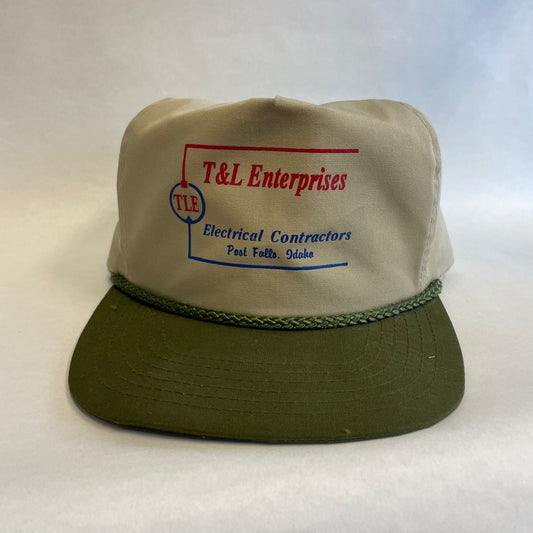 Vintage T&L Enterprises Electrical Contractors Post Falls Idaho Zipback Hat
