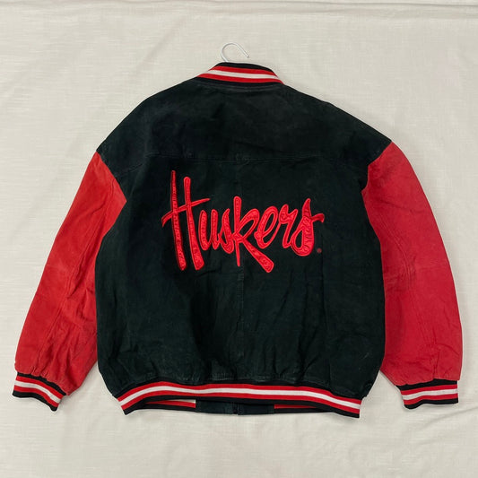 Vintage Nebraska Huskers Suede Jacket XL
