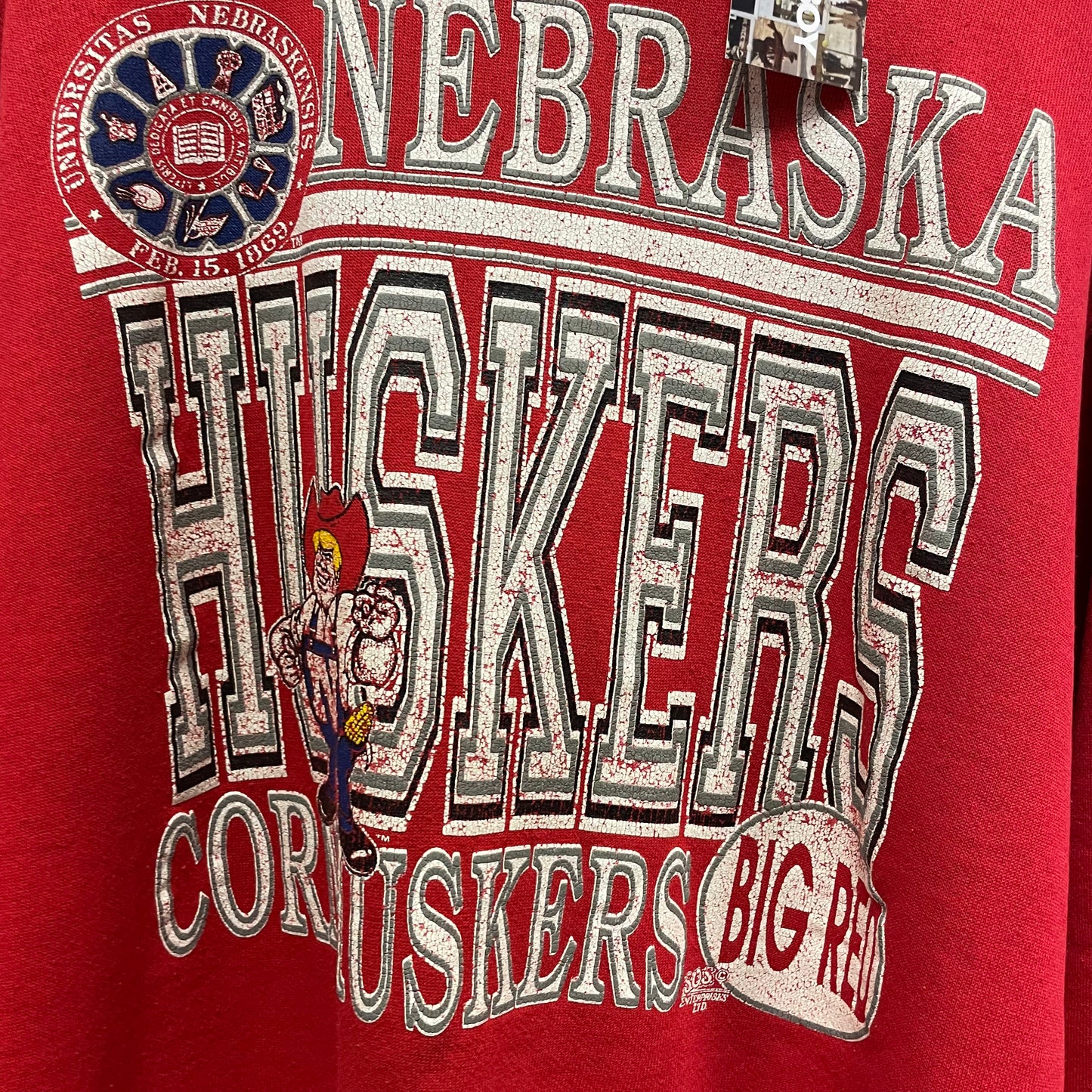 Vintage Nebraska Huskers Crewneck L