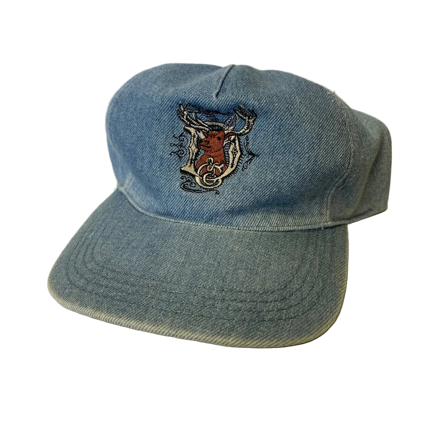 Vintage John Deere Denim Strapback Hat