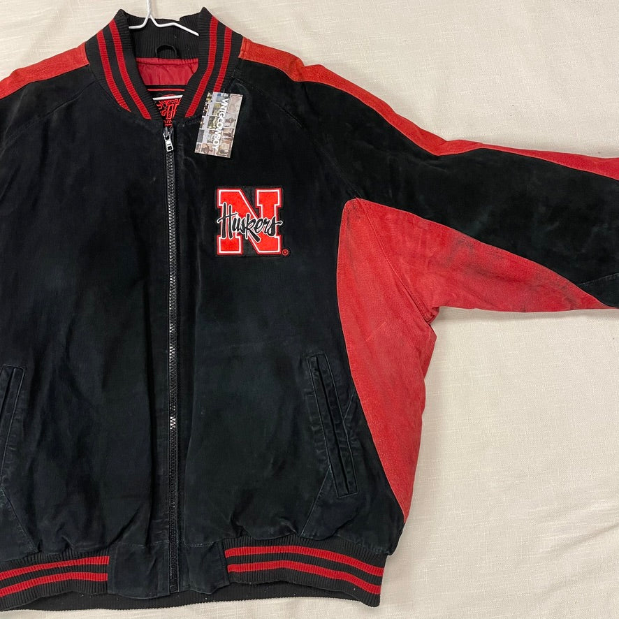 Vintage Nebraska Huskers Suede Jacket XXL