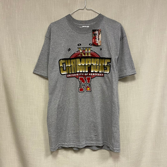 Vintage Nebraska Huskers 2001 Softball Big 12 Champions Shirt L