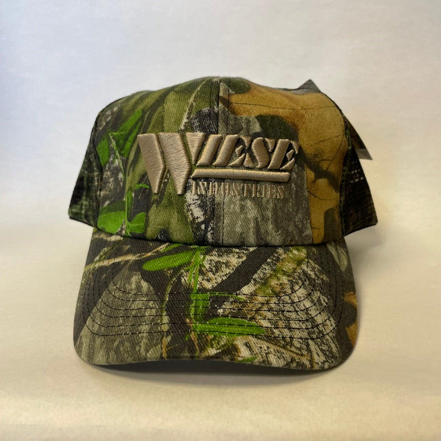Vintage Wiese Industries Camo Snapback Trucker Hat NWT