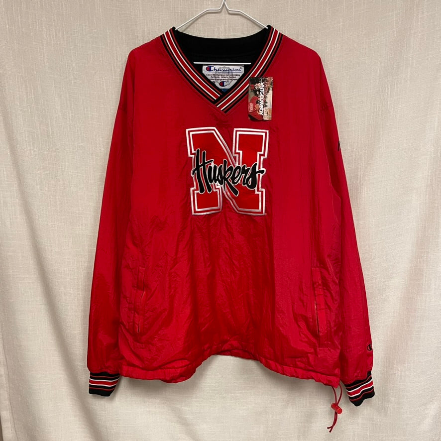 Vintage Nebraska Huskers Champion Windbreaker L