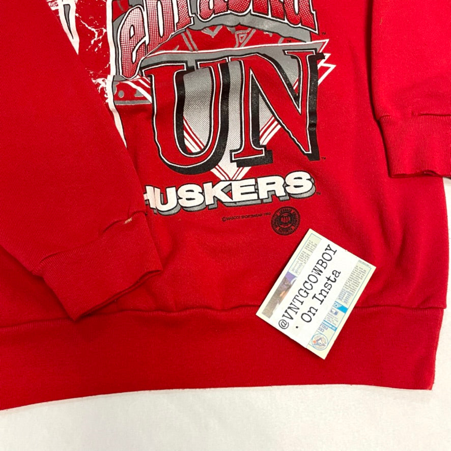 Vintage Nebraska Huskers Mascot Sportswear Crewneck L