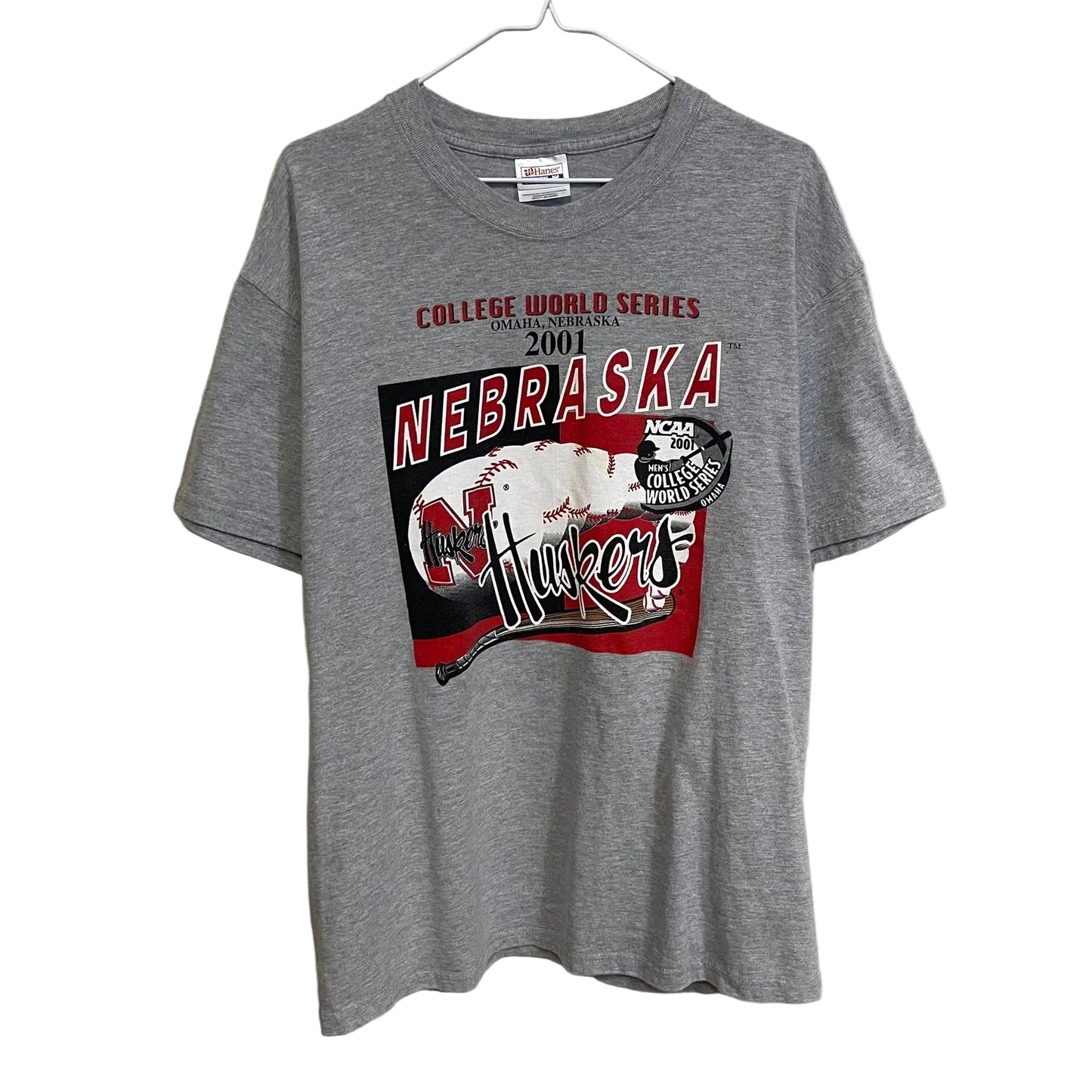 Vintage Nebraska Huskers 2001 College World Series Shirt L