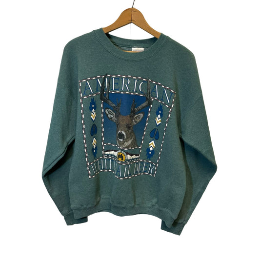 Vintage American Whitetail Deer Crewneck L