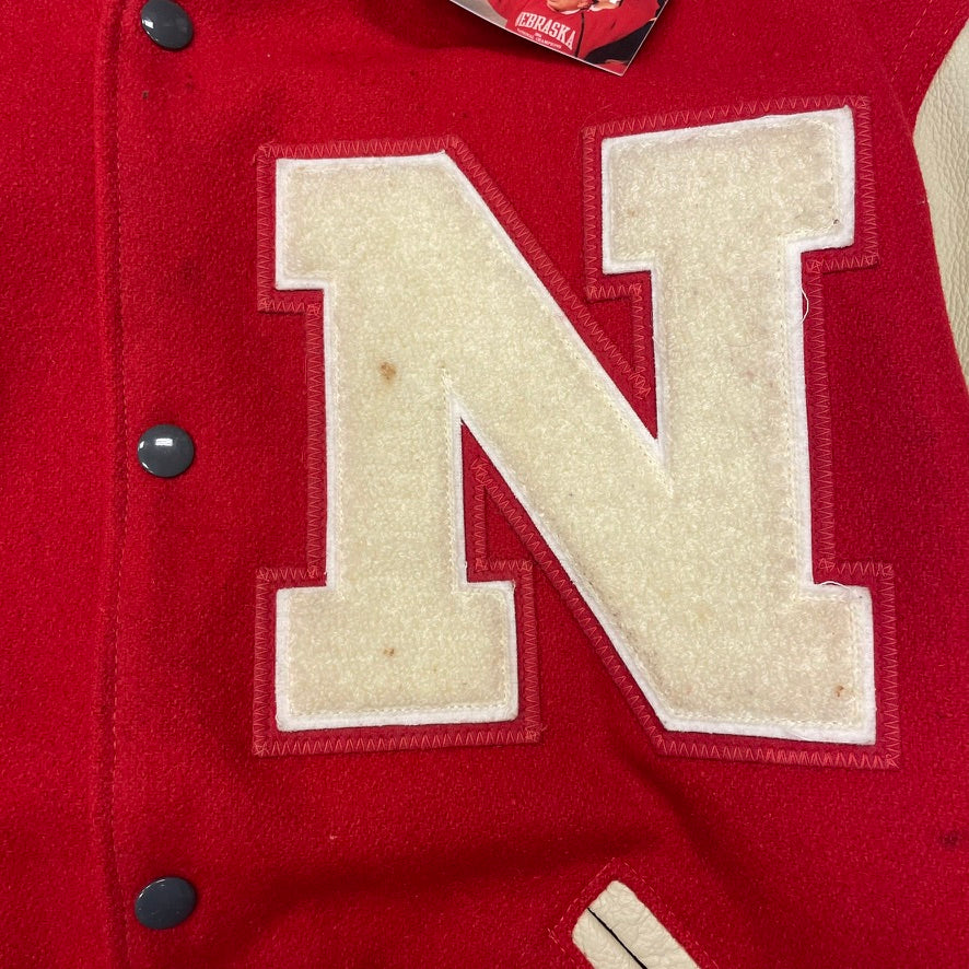 Vintage Nebraska Huskers Letterman Jacket L