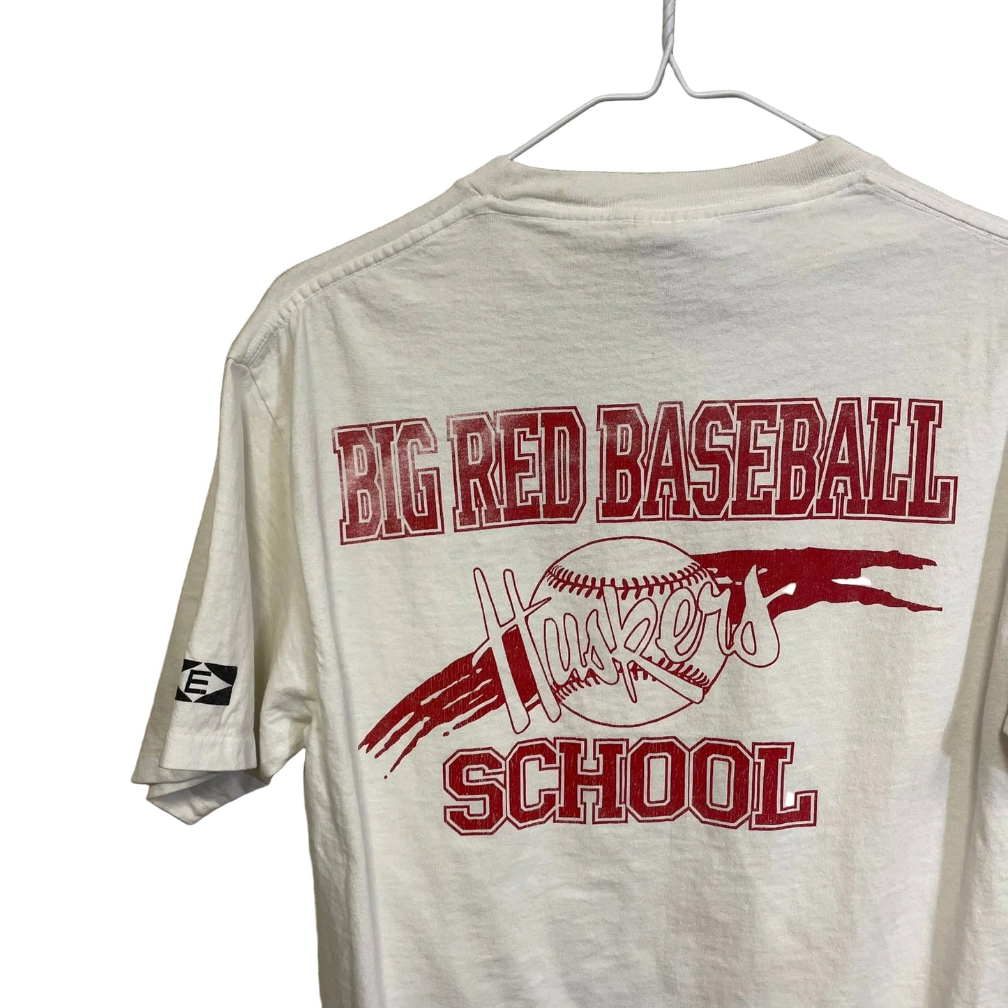 Vintage Nebraska Huskers Big Red Baseball School Shirt M