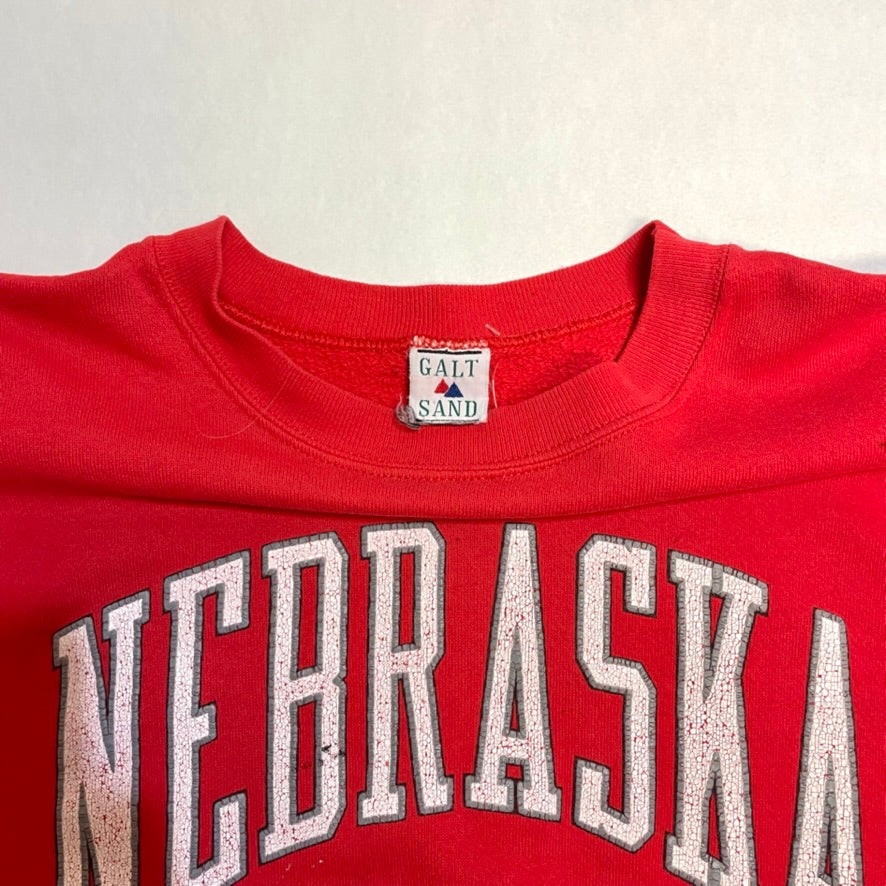 Vintage Nebraska Huskers Galt Sand Crewneck w/ Back Hit S