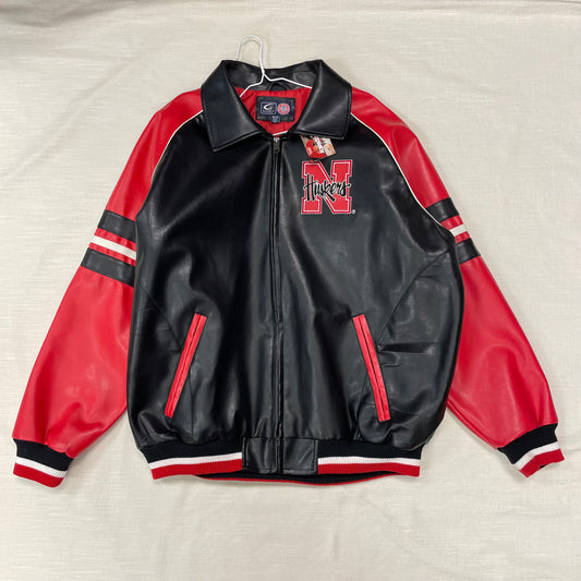 Vintage Nebraska Huskers Leather Jacket XXL