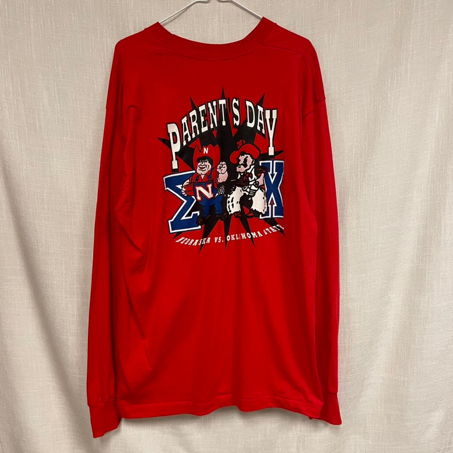 Vintage Nebraska Huskers Sigma Chi Parent's Day 1994 Shirt XL