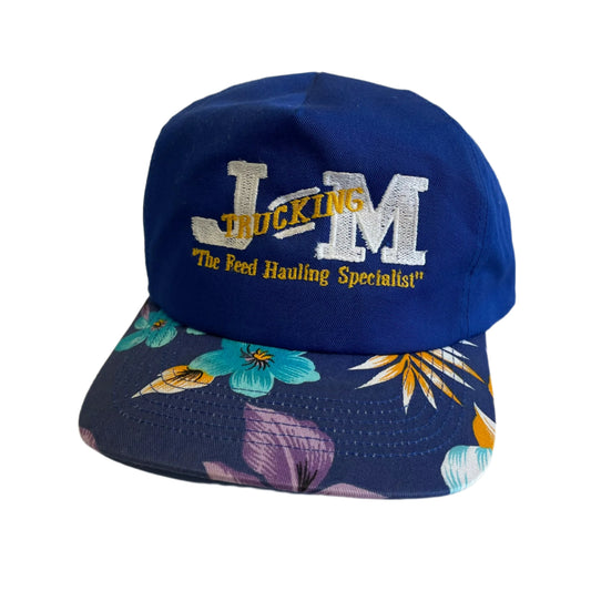 Vintage JM Trucking Floral Snapback