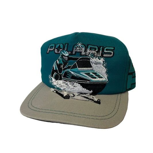 Vintage Polaris Trail Snowmobile Snapback Hat