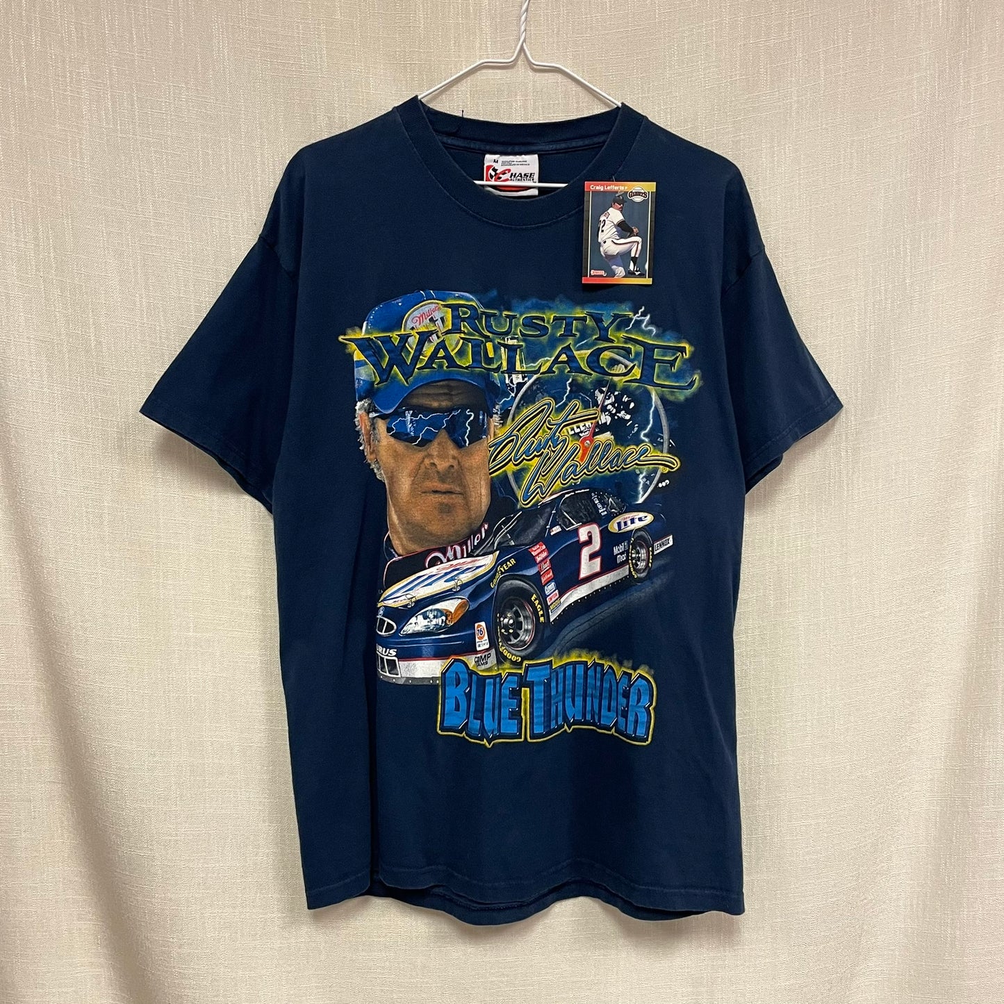 Vintage Rusty Wallace Blue Thunder NASCAR Shirt M