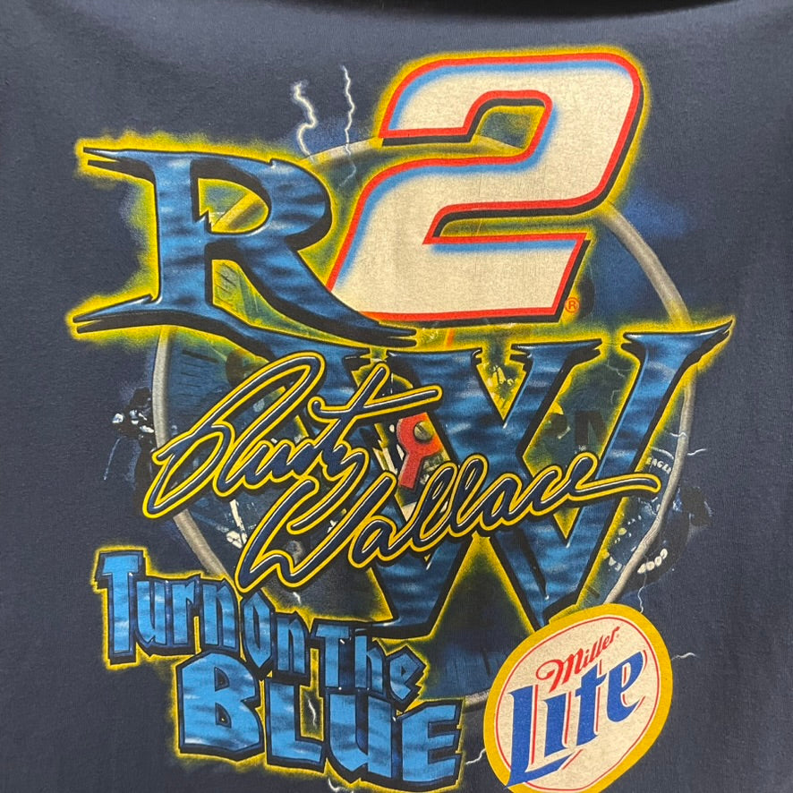 Vintage Rusty Wallace Blue Thunder NASCAR Shirt M