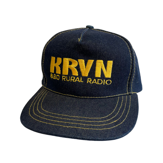 Vintage KRVN 880 Rural Radio Denim Snapback Hat