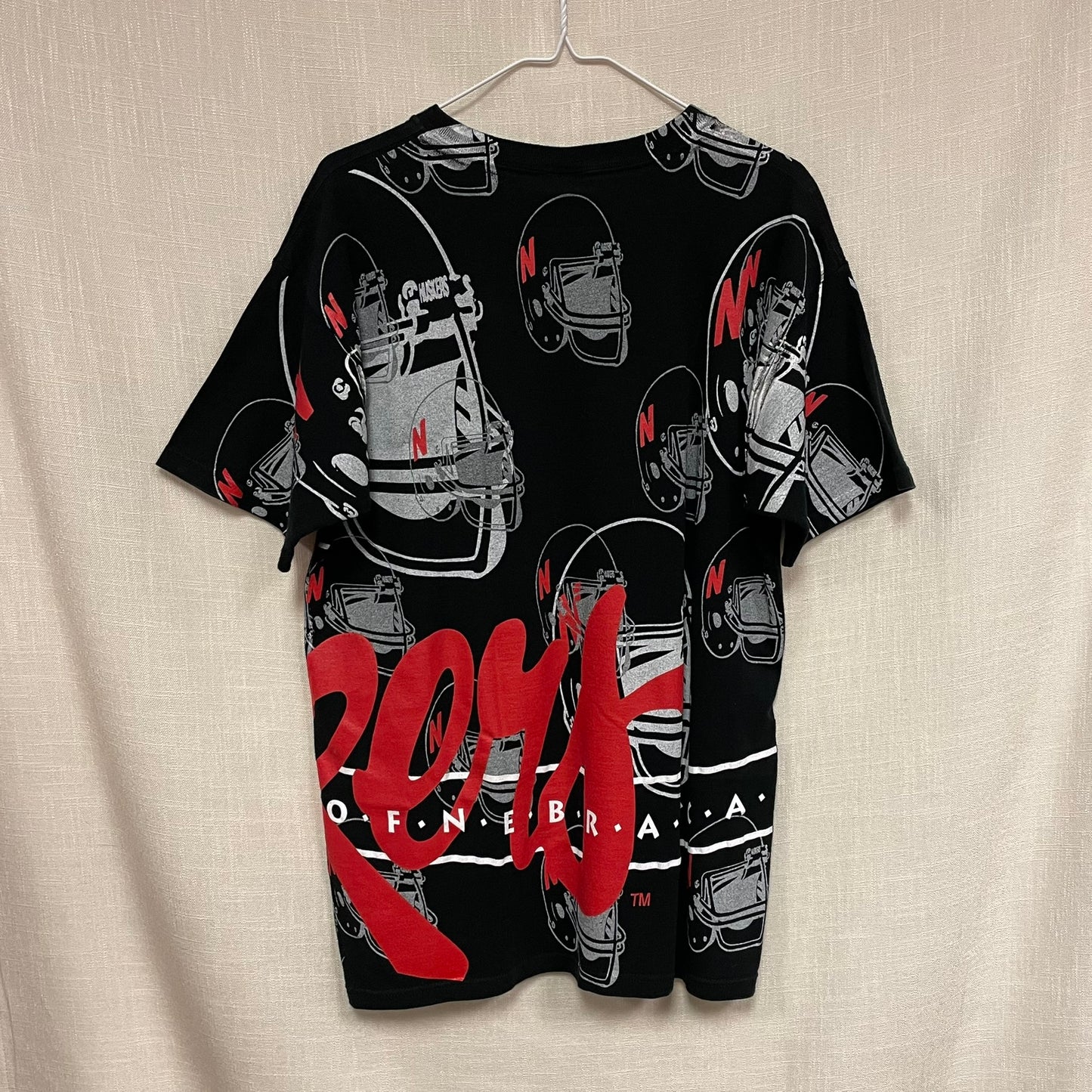 Vintage Nebraska Huskers AOP Shirt L