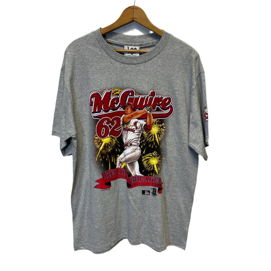 Vintage Mark McGwire Record Breaker Home Run MLB Shirt L