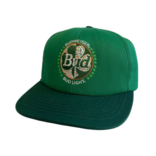 Vintage Budweiser Clover Bud Light Beer Snapback Hat