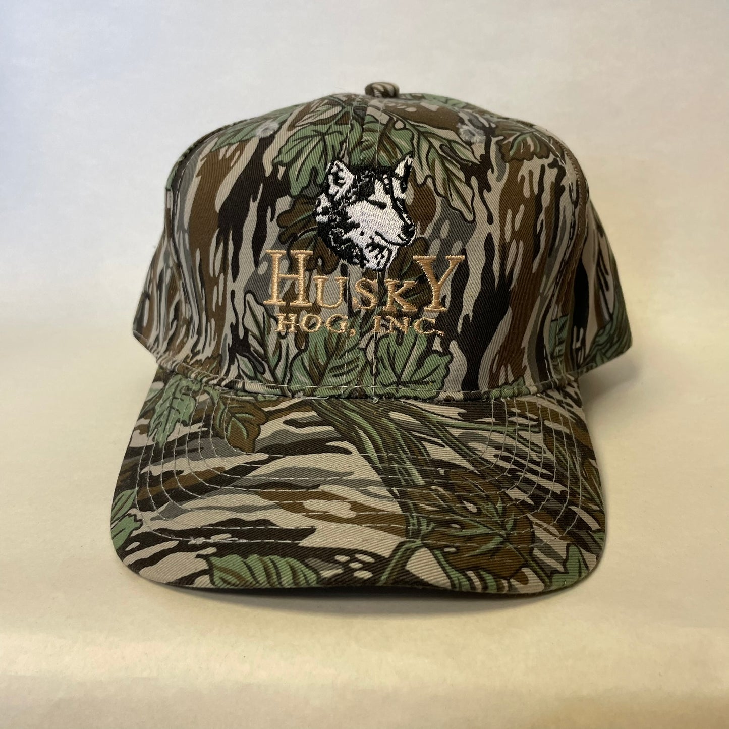Vintage Husky Hog INC Camo Snapback Hat