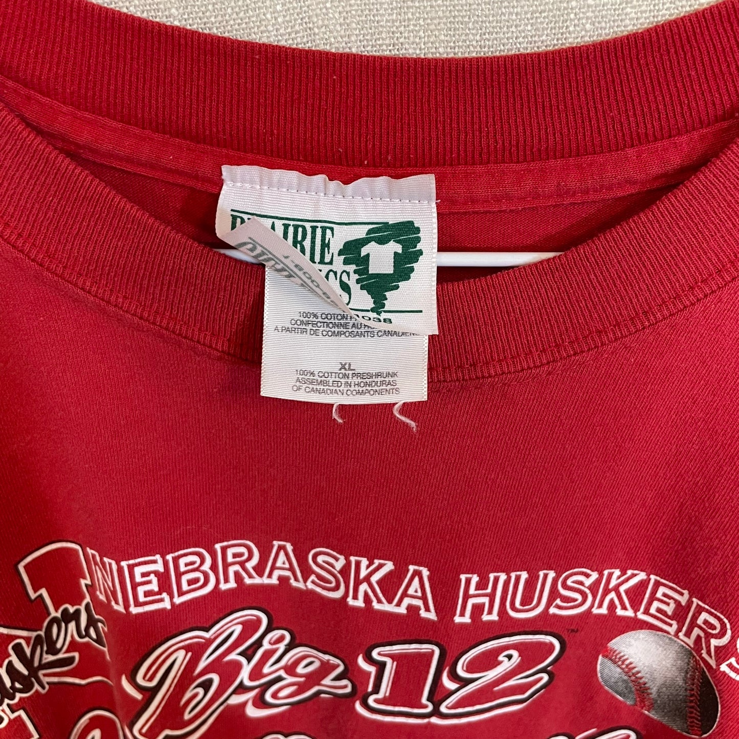 Vintage Nebraska Huskers Baseball Big 12 Champions Shirt XL