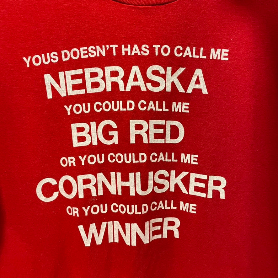 Vintage Nebraska Huskers Humor Shirt L