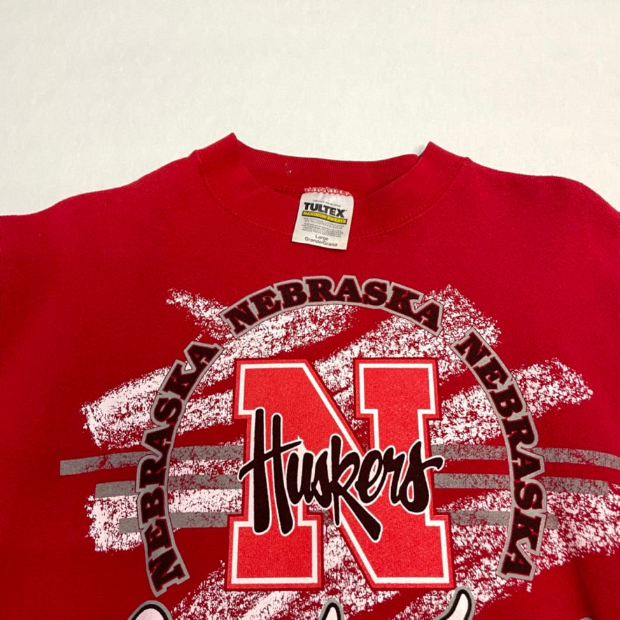 Vintage Nebraska Huskers Tultex Crewneck L