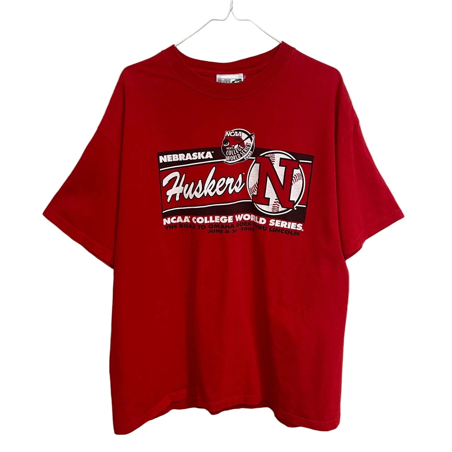 Vintage Nebraska Huskers Baseball Shirt 2001 College World Series XL