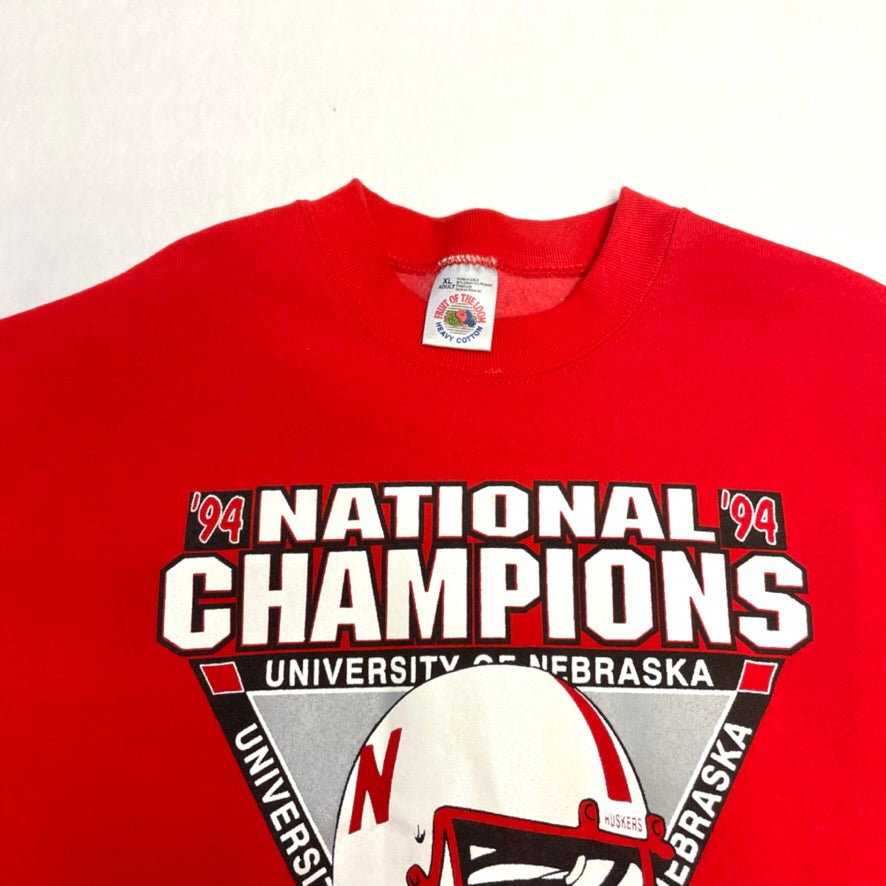 Vintage Nebraska Huskers 1994 National Champions Crewneck XL