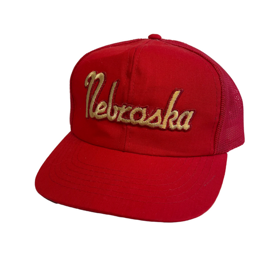 Vintage Nebraska Huskers Snapback Trucker Hat