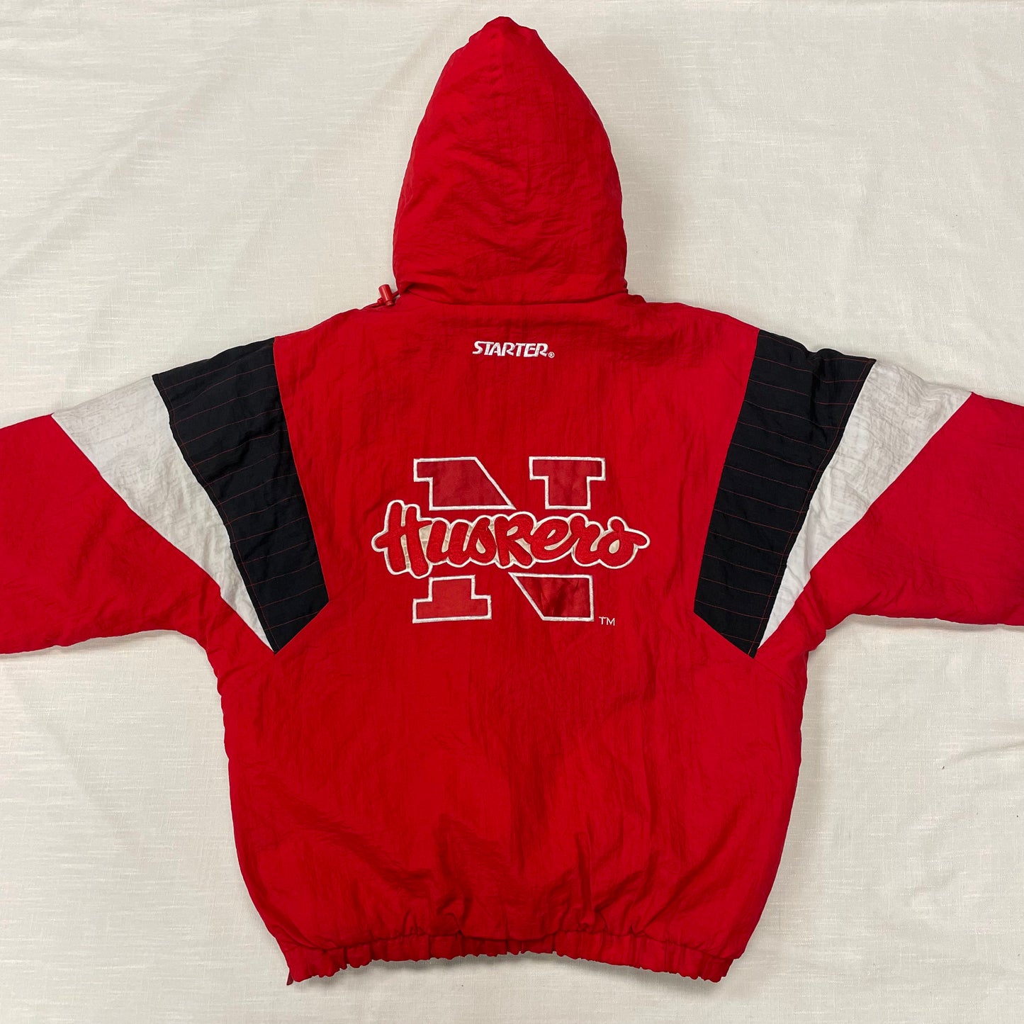 Vintage Nebraska Huskers STARTER Puffer Jacket L