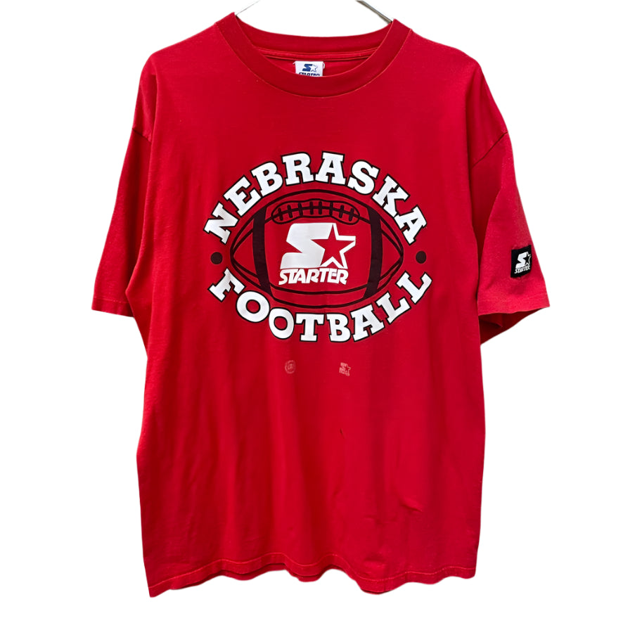 Vintage Nebraska Huskers Football STARTER Shirt L