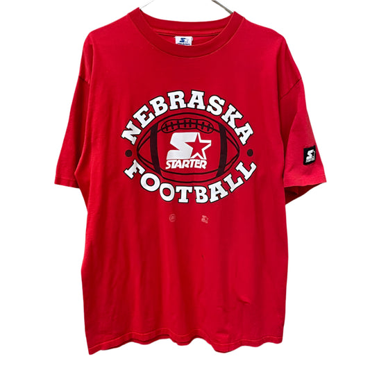 Vintage Nebraska Huskers Football STARTER Shirt L