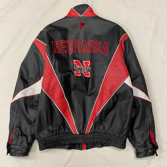 Vintage Nebraska Huskers Leather Jacket L