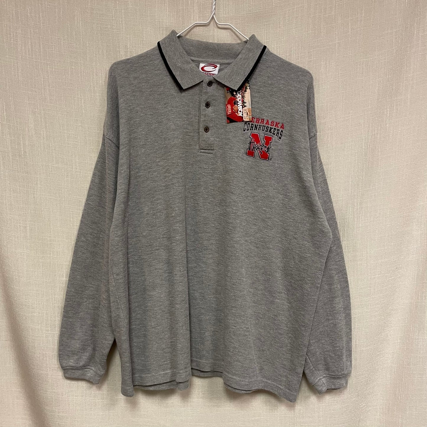 Vintage Nebraska Huskers Polo Shirt L