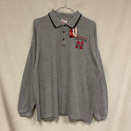 Vintage Nebraska Huskers Polo Shirt L