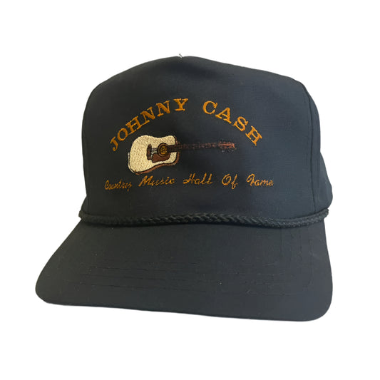 Vintage Johnny Cash Country Music HOF Strapback Hat