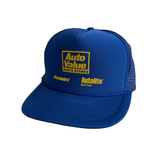 Vintage Auto Value Parts Store Snapback Trucker Hat